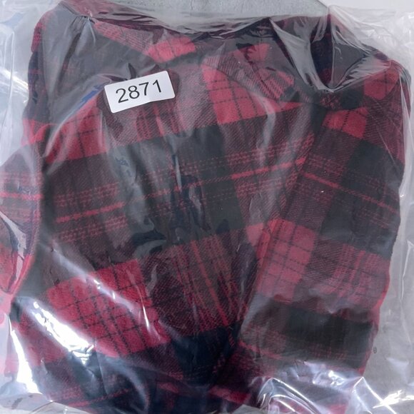 Torrid Plaid Tunic Shacket Womens 4 Button Front 3/4 Sleeve Pockets Red Black - Picture 12 of 12